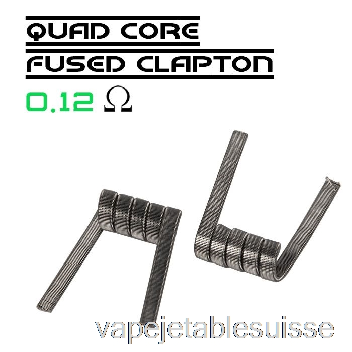 Vape Suisse Wotofo Comp Wire - Bobines Préconstruites 0,12ohm Quad Core Fused Clapton - Pack De 10